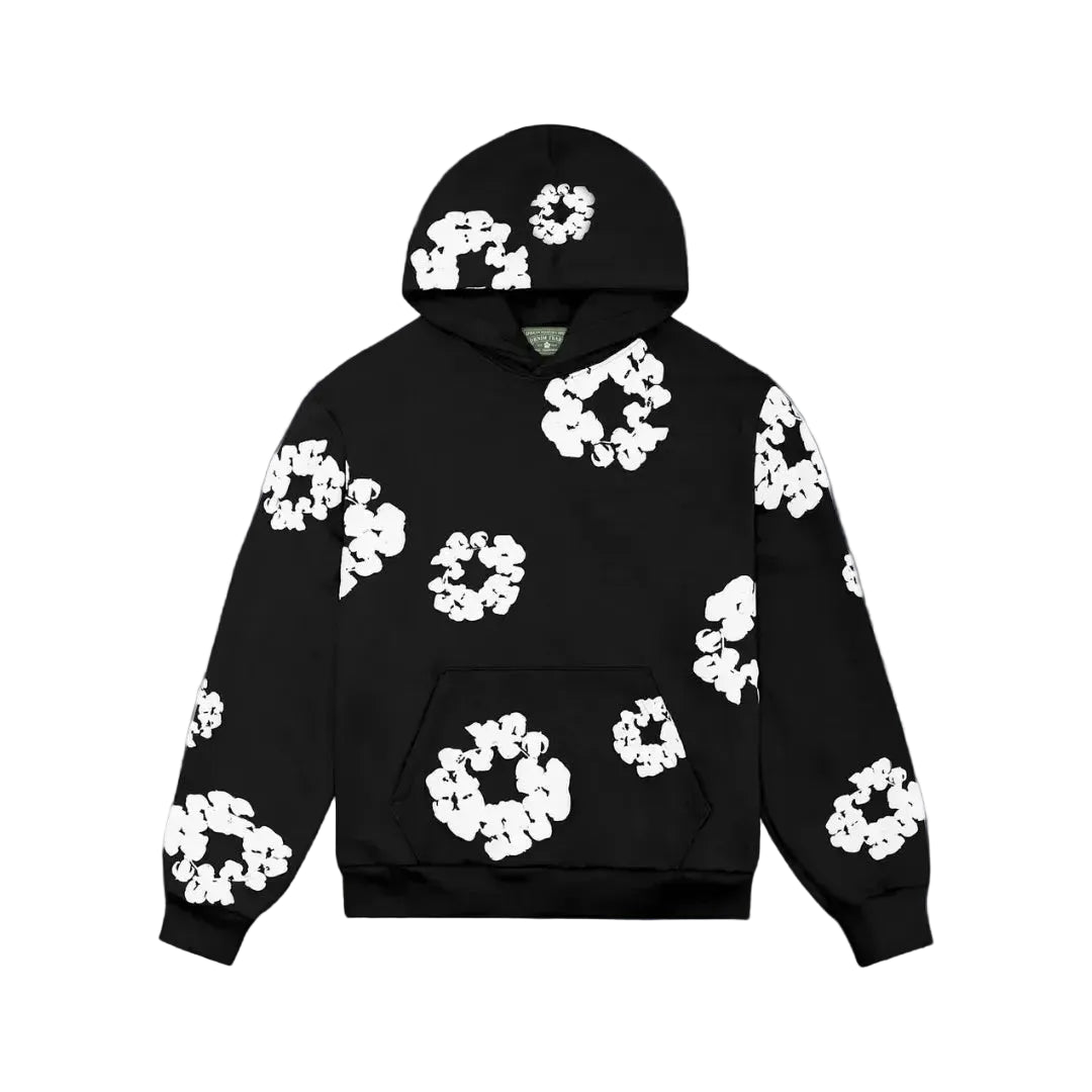 Denim Tears Cotton Wreath Hoodie 'Black White'