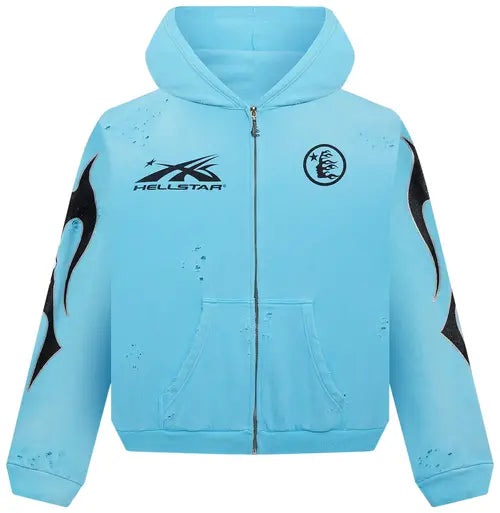 Hellstar Studios Zip Hoodie 'Teel dye'