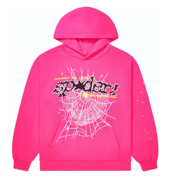 Sp5der P*NK V2 Hoodie Pink