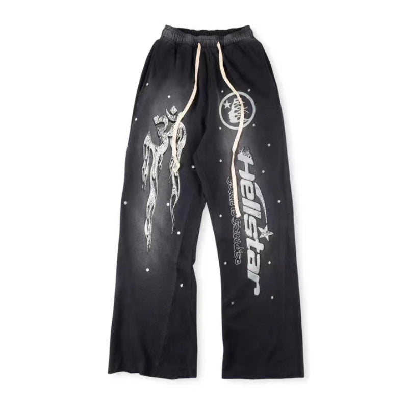 Hellstar black flared sweatpants